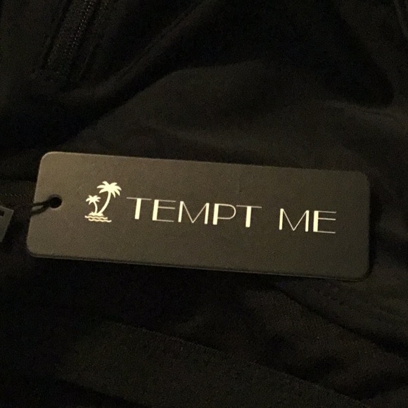 Tempt Me black with floral bottom bathing suit size L NWT - Picture 8 of 8